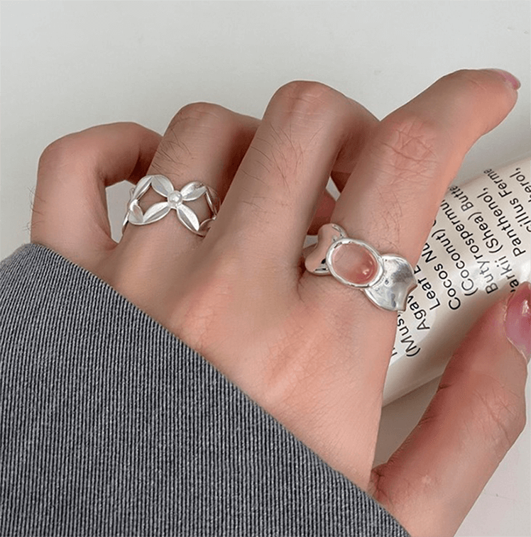 冰冰粉粉小公举 925纯银戒指女清新简约花朵ins风开口指环4.jpg